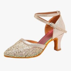 Heeled Sequin Dance/Dress Shoes